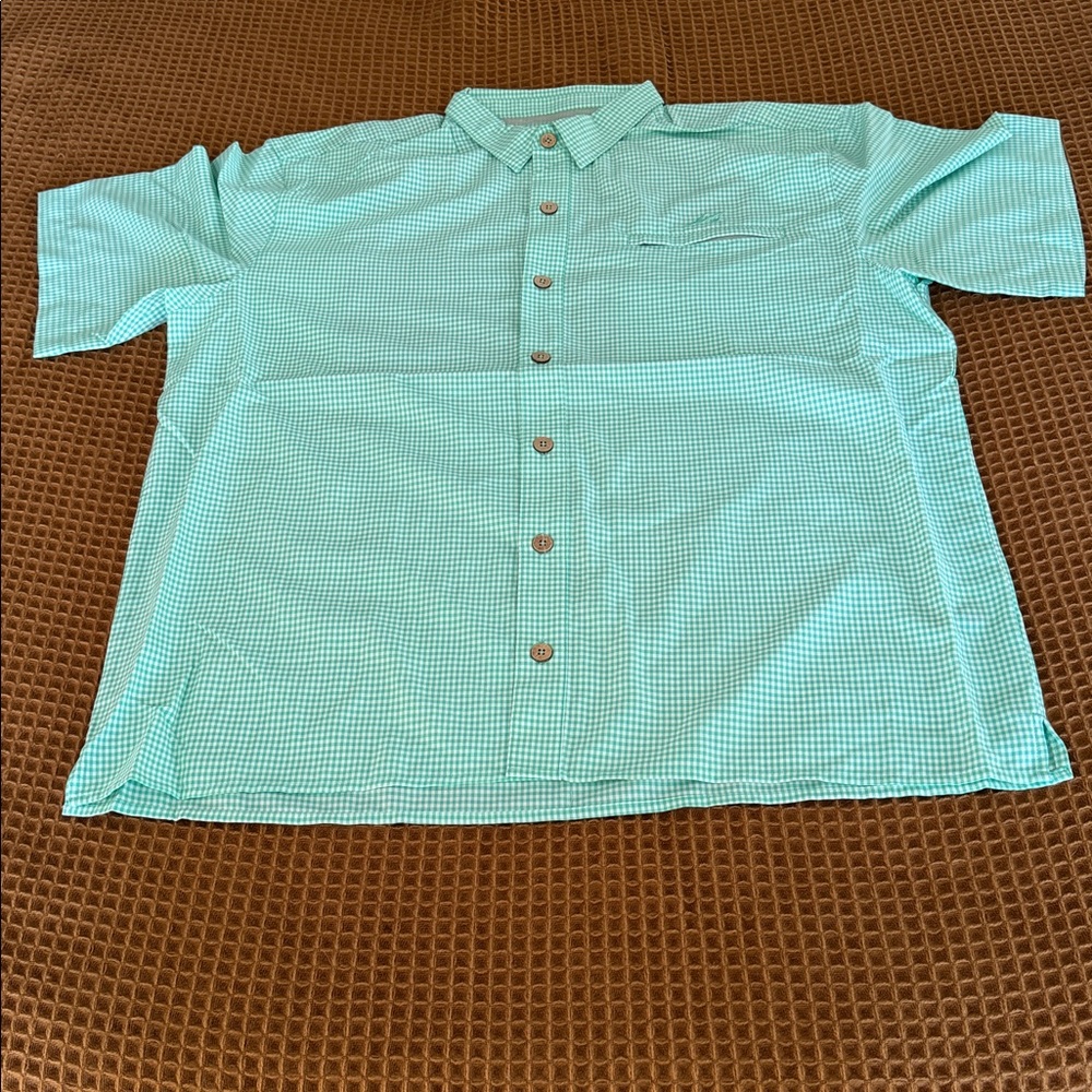 Mojo Sportswear Company Mint Green Button Down Short Sleeve Shirt Men’s X Large - Picture 3 of 10
